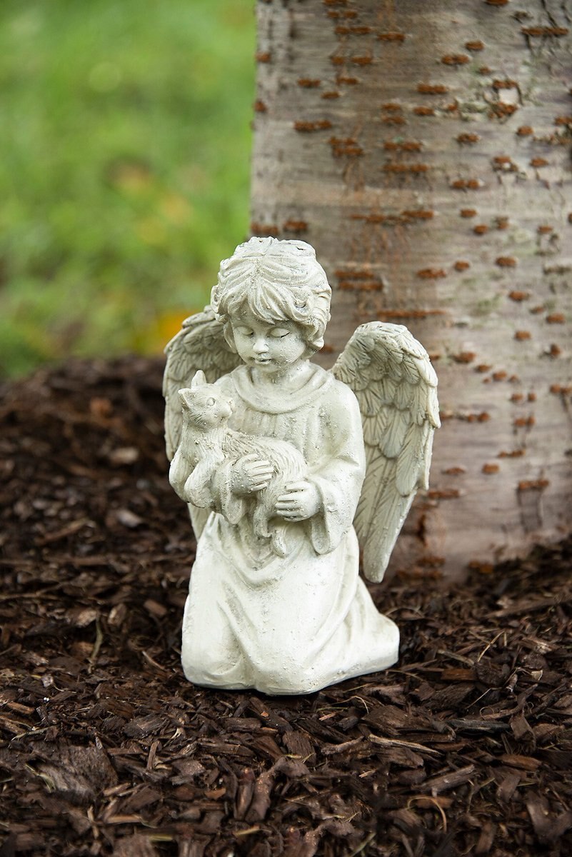 CandF Cherub and Cat Remembrance Figurine