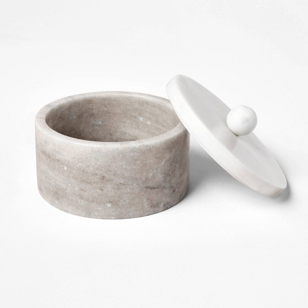 Round Marble Decorative Box Designed With Studio Mcgee