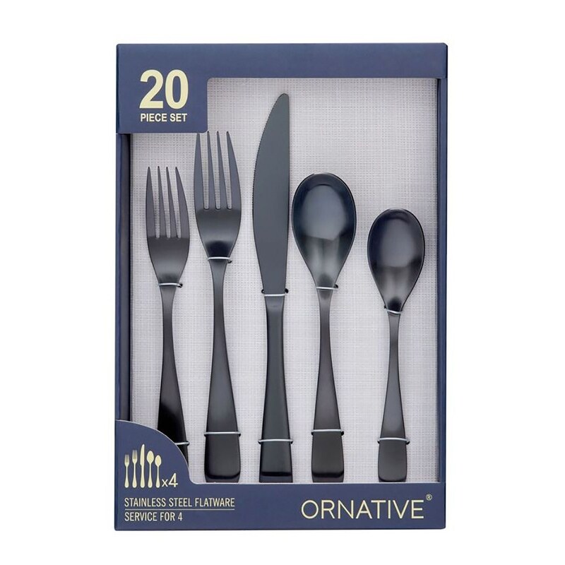 Ornative Percival 18/0 Stainless Steel 20 Pieces Flatware Set   10.63\