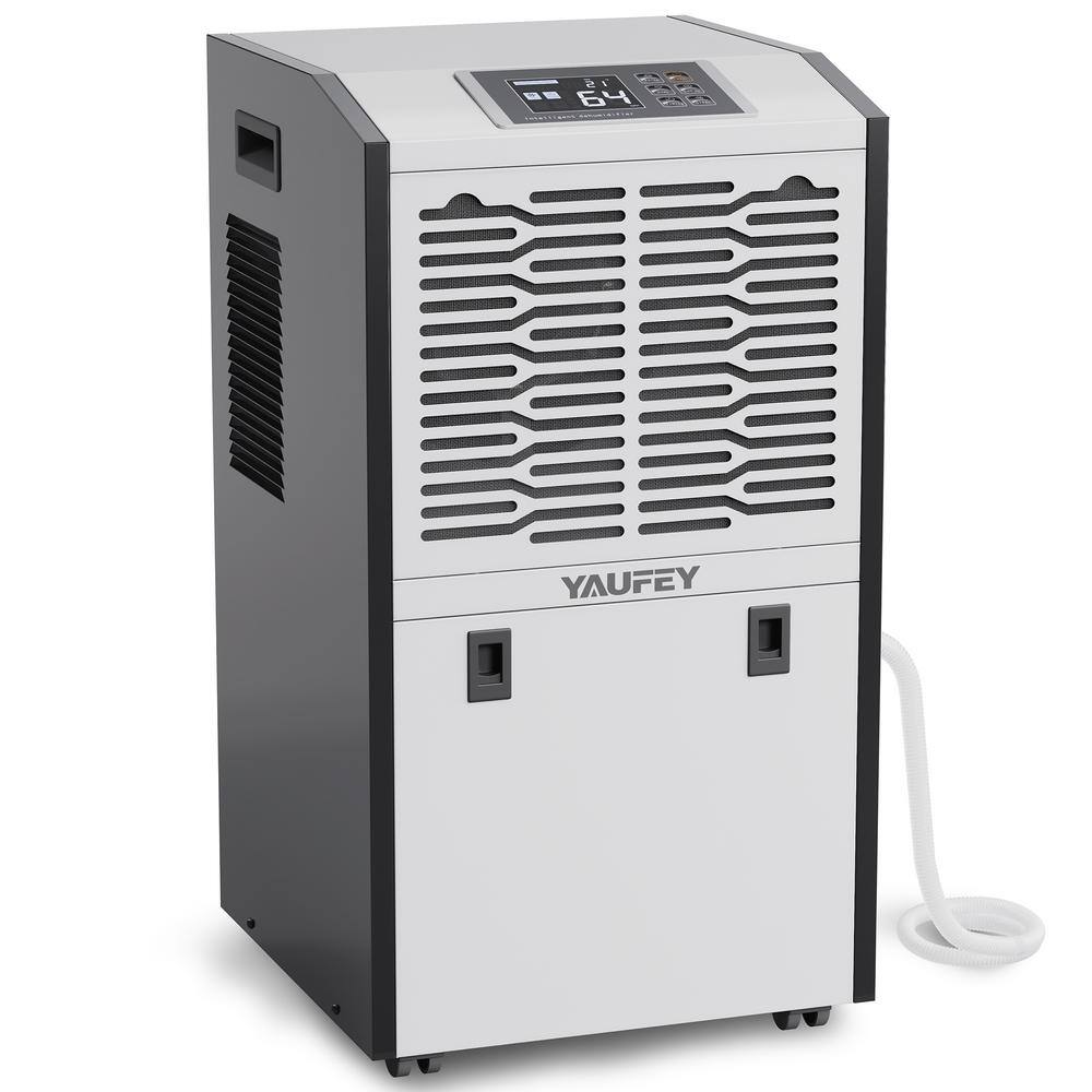 Yaufey 155-Pint Industrial Dehumidifier with Intelligent Drying for Warehouses Basements up to 8000 sq ft White HDCX-DP600C