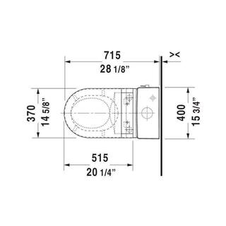 Duravit Starck 3 1-Piece 1.28 GPF Single Flush Elongated Toilet in White Seat Not Included 2120510001