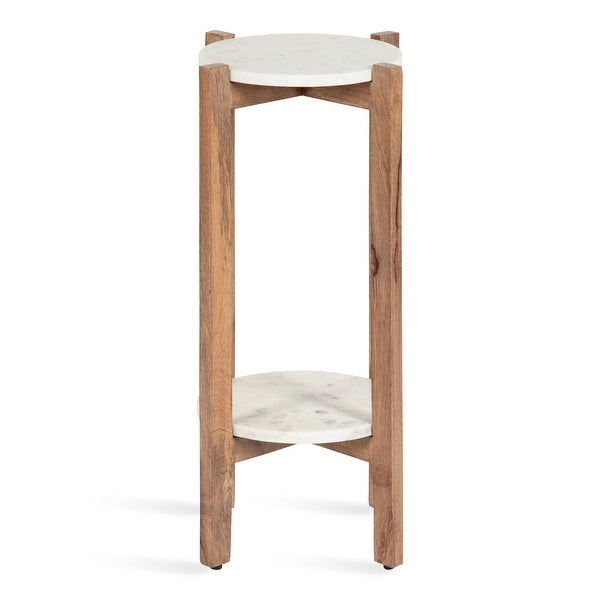 Kate and Laurel Moxley Round Wood Accent Table