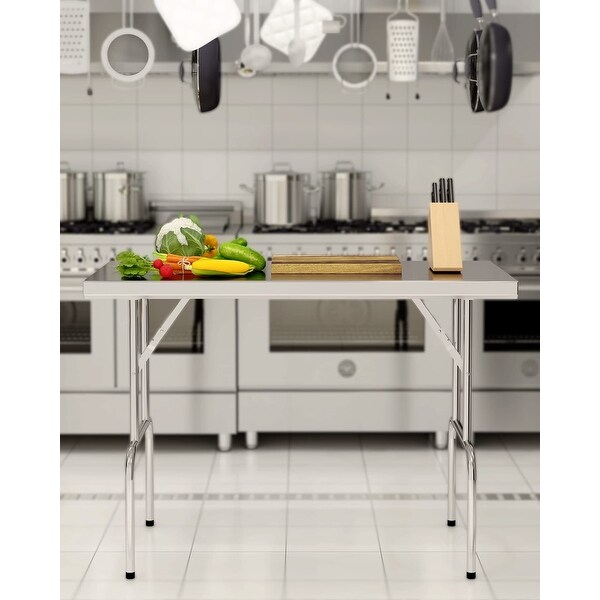 Stainless Steel Folding Table 48 x 24 in