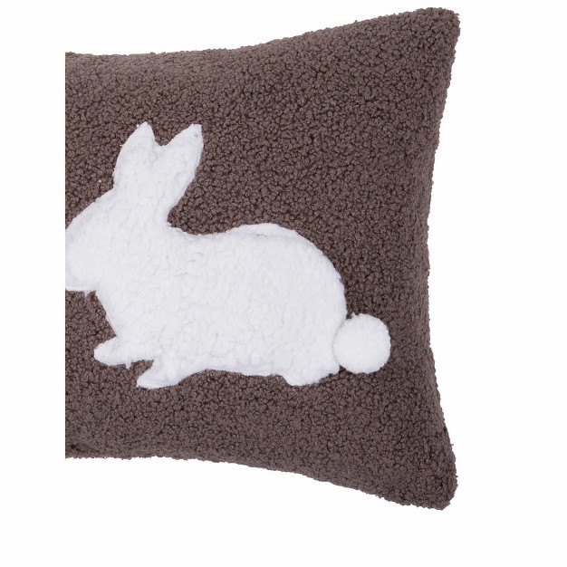 X 20 quot Easter Bunny Rabbit Duo Tufted Decorative Throw Pillow