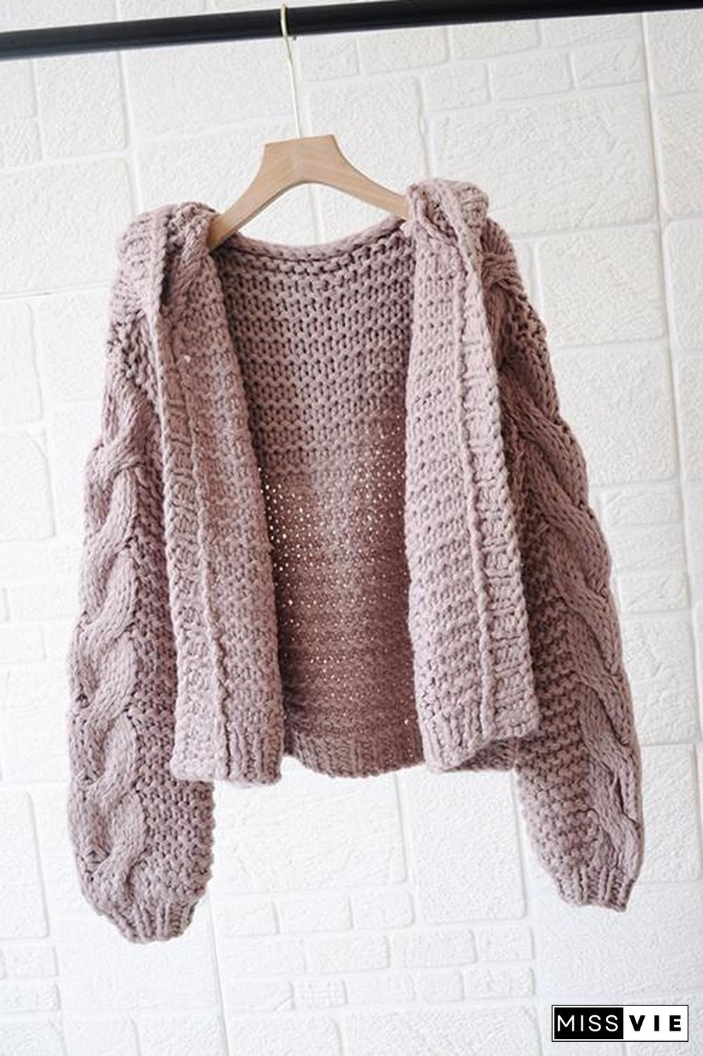 Knit Loose Hoodie Cardigan