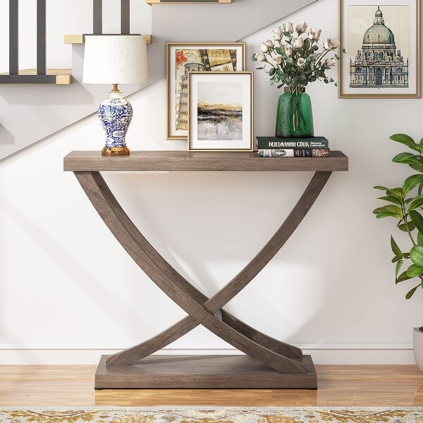 35 inch Console Table Entryway Table for Hallway Wood Narrow Sofa Table for Living Room