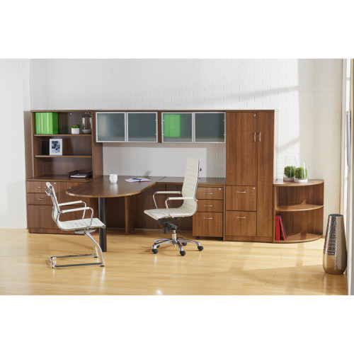 Lorell Essentials Walnut Laminate Stack-on Bookshelf (69975)