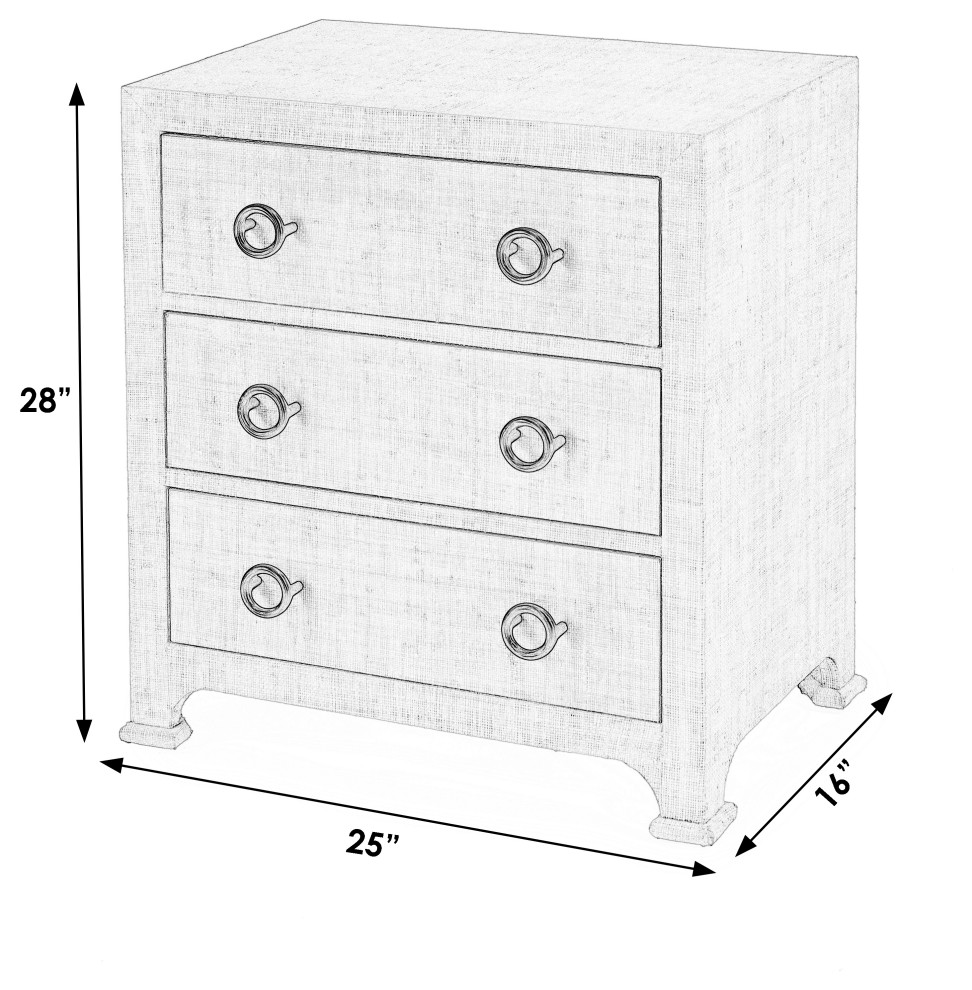 Chatham Raffia 3 Drawer Accent Chest   Transitional   Accent Chests And Cabinets   by Butler Specialty Company  Houzz