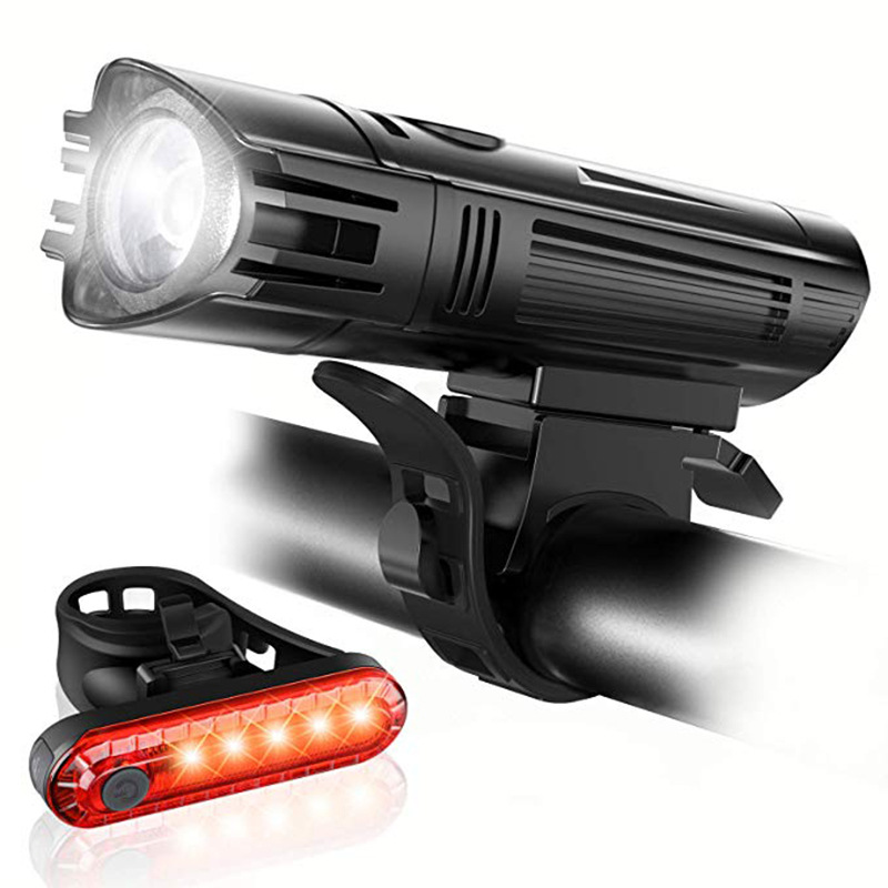 Ultra Bright Charging Safe Turning FlashingTail Bike Front Kit Set USB Cycling Headlight Led Light Bicycle