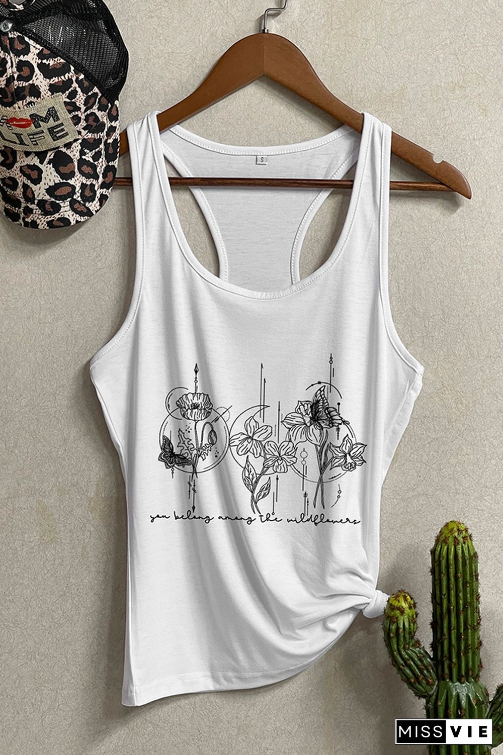 You Belong Among the Wildflower Sleeveless Tank Top Wholesale