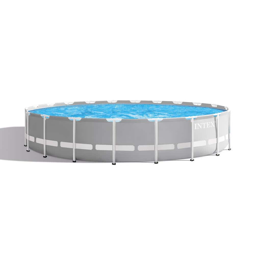 Intex Prism 20 ft. x 52 in. Round Frame Above Ground Swimming Pool with Filter Pump 26755EH