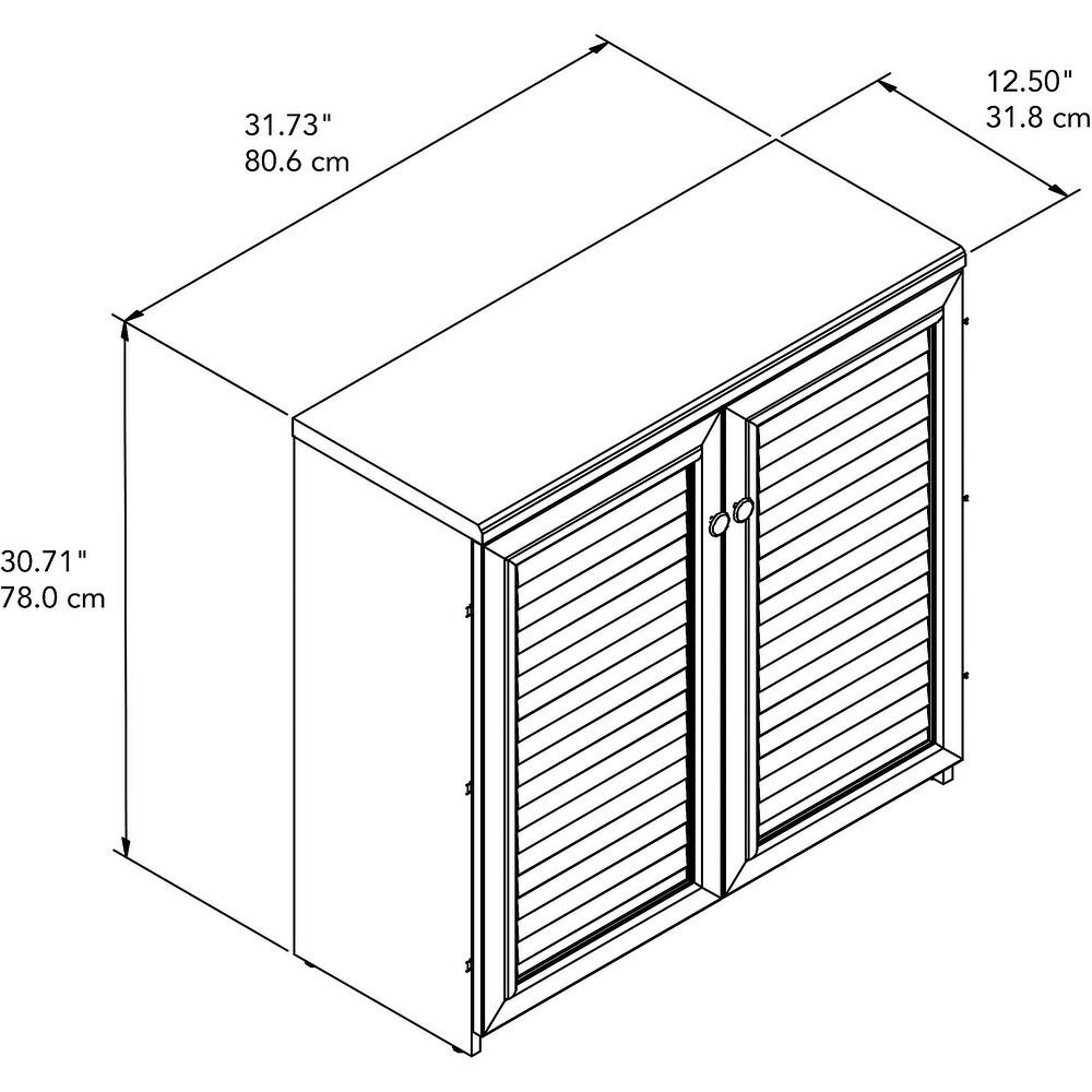 Fairview Storage Cabinet with Doors and Shelves by Bush Furniture   31.73\