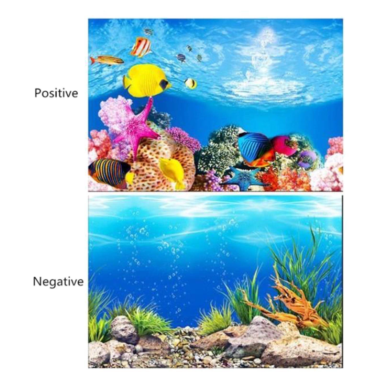 Aquarium Background Poster Fish Tank Decoration Landscape - Multicolor， 30x52cm