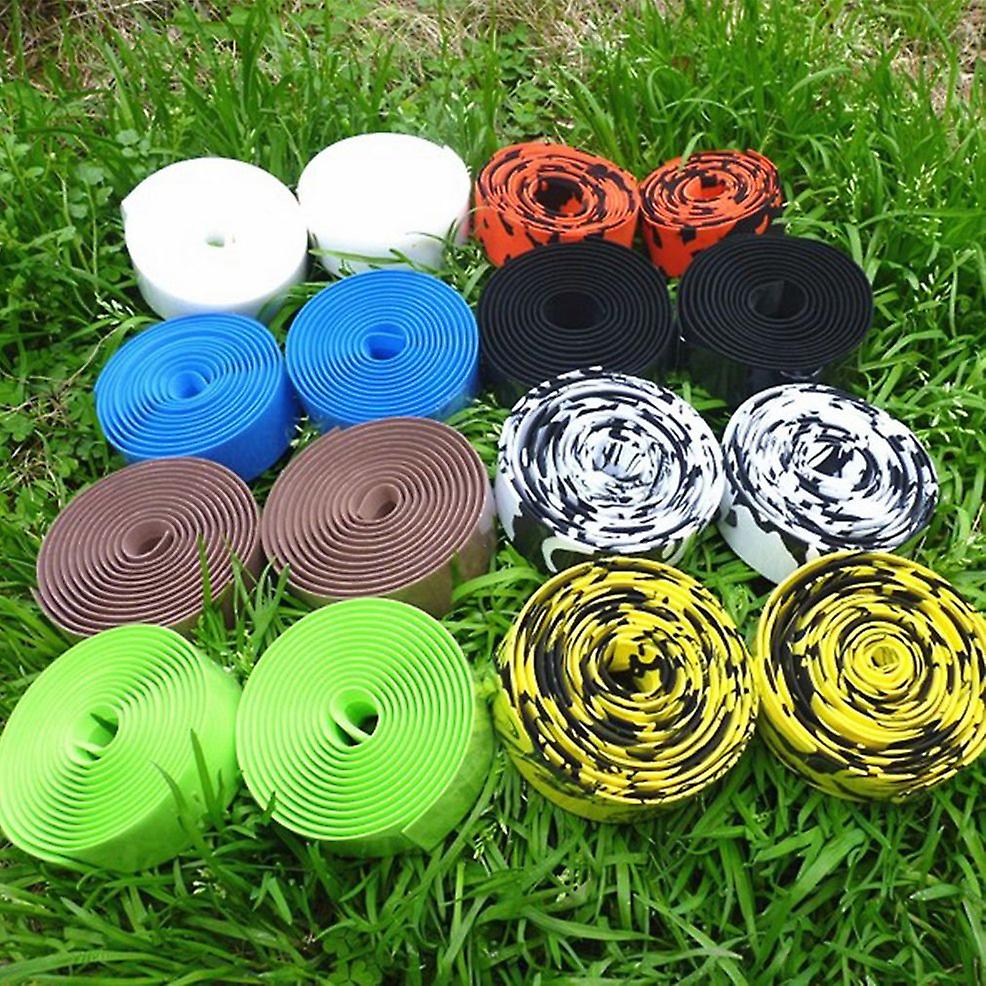 1 Pair Road Bike Bicycle Handlebar Bar Grip Wrap Ribbon Tape + 2 Bar Plugs