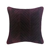 Edie@Home Chevron Velvet Decorative Pillow