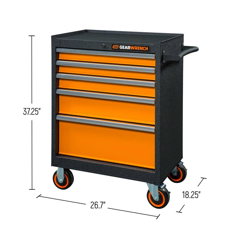 GEARWRENCH 120XP 14 in. x 38 in. and 12 in. Drive Mechanics Tool Set in EVA with 26 in. Rolling Cabinet (126-Pieces) GW126CABNTCB