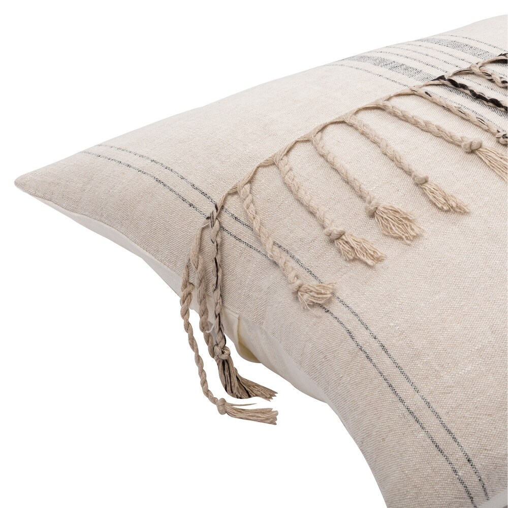 Enrico Linen Tassel Throw Pillow