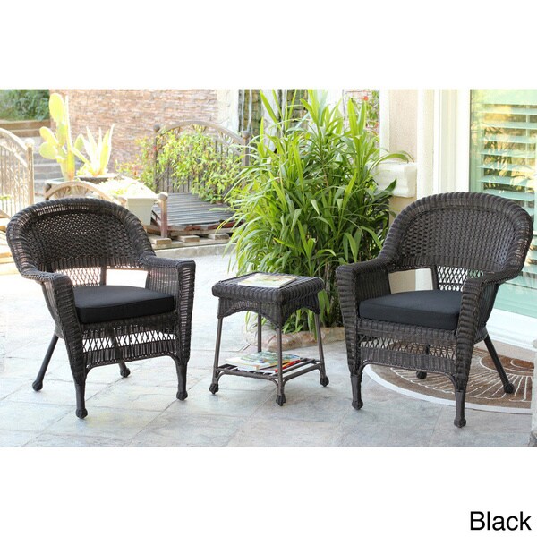 3-piece Espresso Wicker Bistro Set - Overstock - 8366453