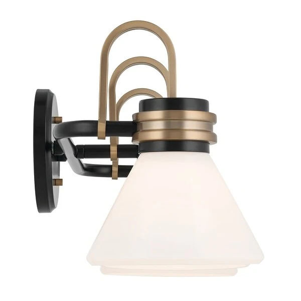 Kichler Lighting Farum 26 in. 3-Light Black with Champagne Bronze Vanity Light