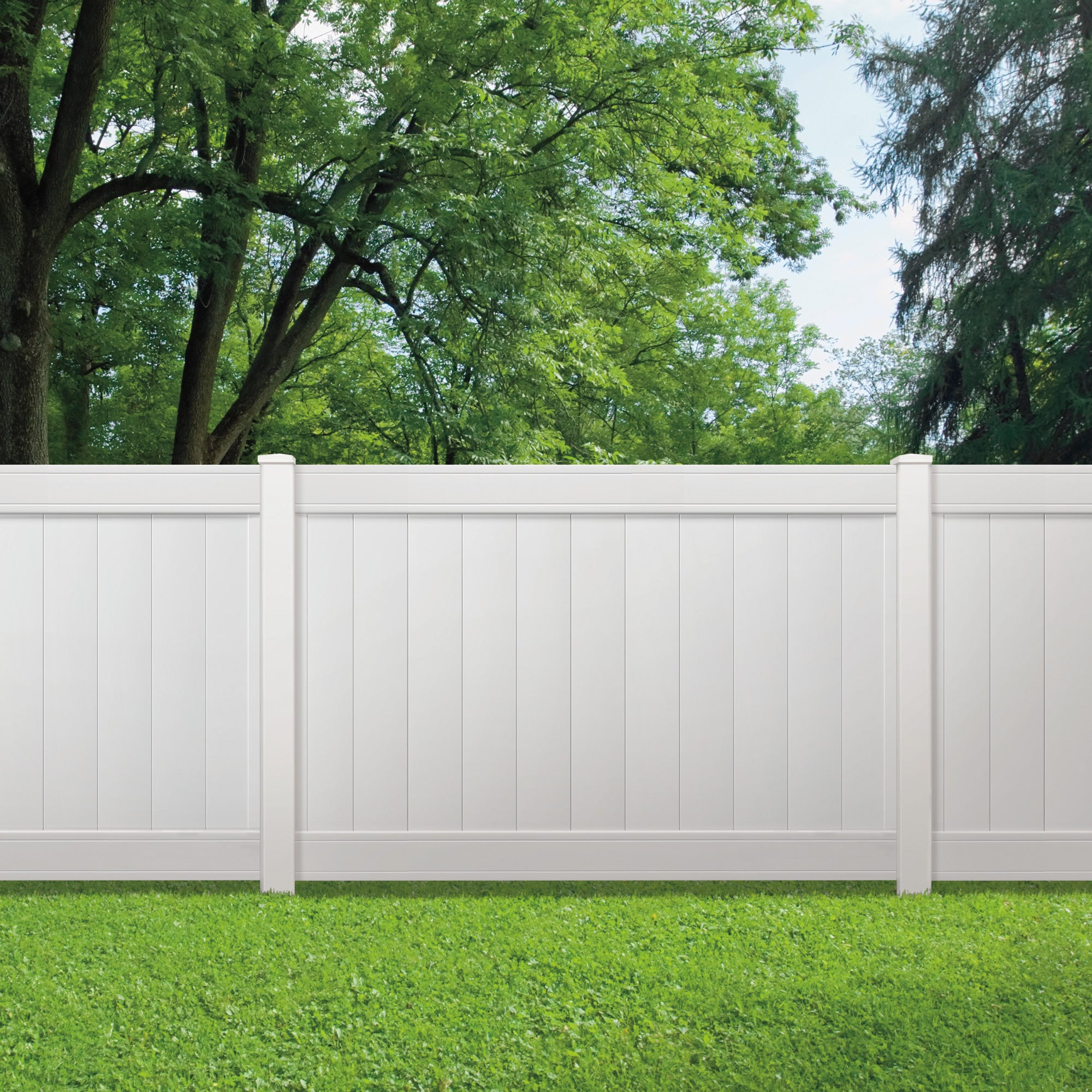 Outdoor Essentials Pro Series 4x6 Lakewood White Vinyl Privacy Fence Panel