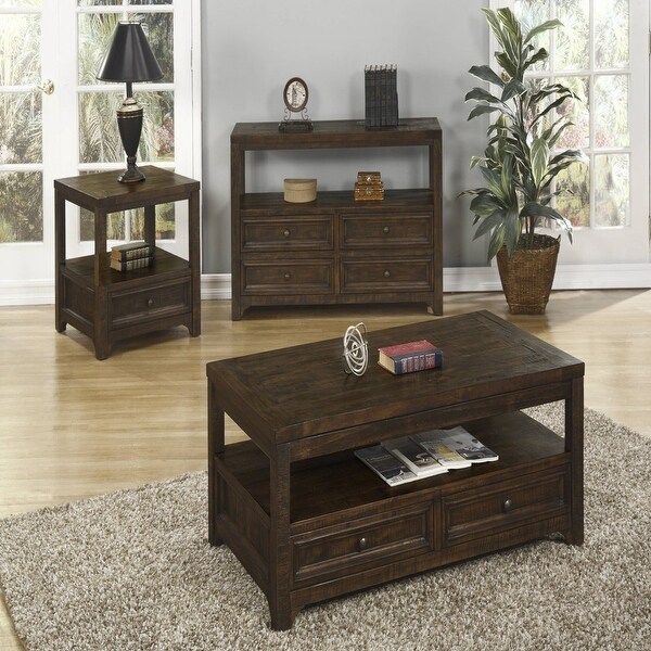 Lisbon End Table， Dark Mocha