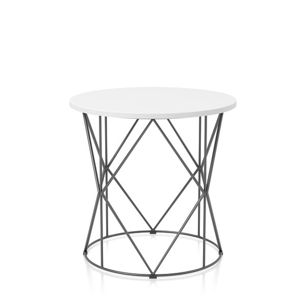 Furniture of America Brigid Modern Metal Round 23-inch Side Table