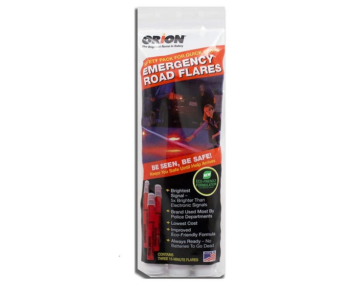 Orion Safety 15-Minute Safety Flares， 3 Pack - 3153-08