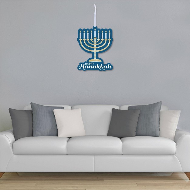 Big Dot Of Happiness Happy Hanukkah Hanging Porch Chanukah Holiday Party Outdoor Decorations Front Door Decor 1 Piece Sign