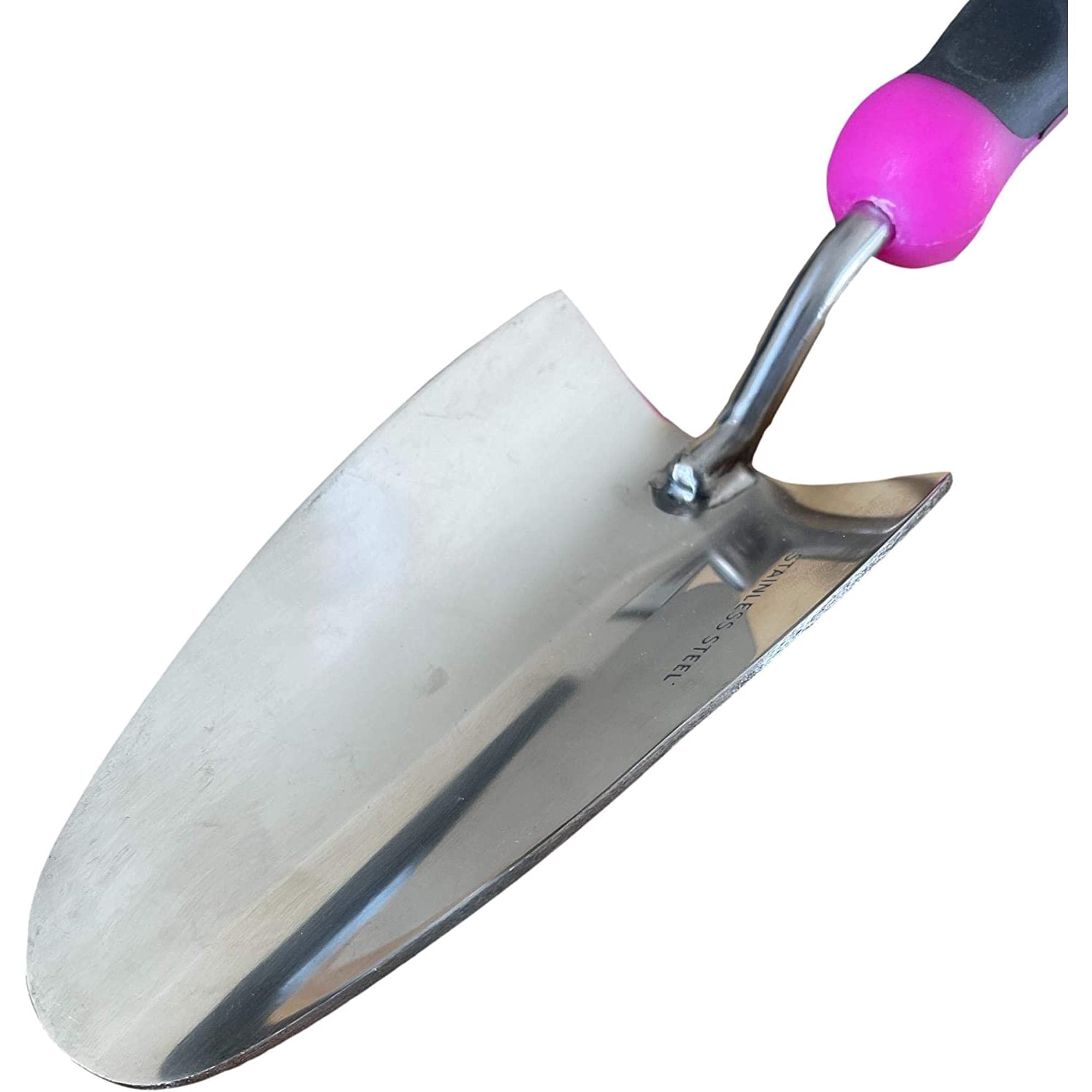 Garden Guru Super Strong Garden Trowel Hand Shovel, Rust Resistant Stainless Steel, Perfect Gardening Tools, Weeding, Transplanting and Digging, Pink, 4 Pack