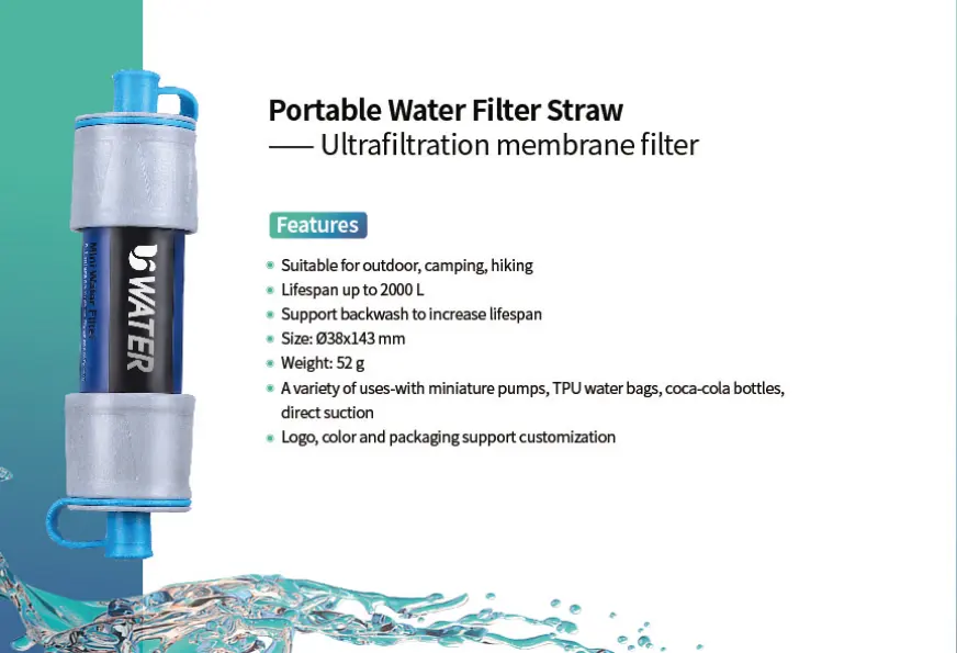 camping   hiking mountain climbing portable water filter