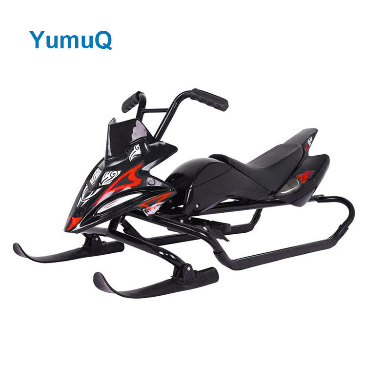 YumuQ Winter Super Cool Steering Snow Sled  Colorful Snow Bike Sled For Kids