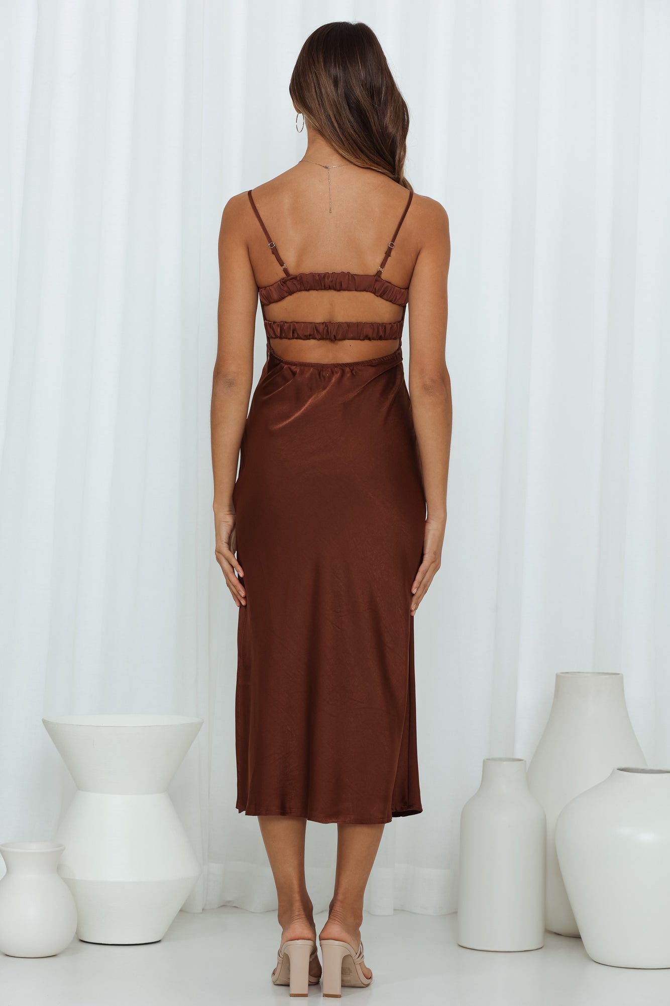 Not Your World Midi Dress Brown