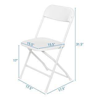 Karl home White Steel Folding Chairs (Set of 5) 299222737140