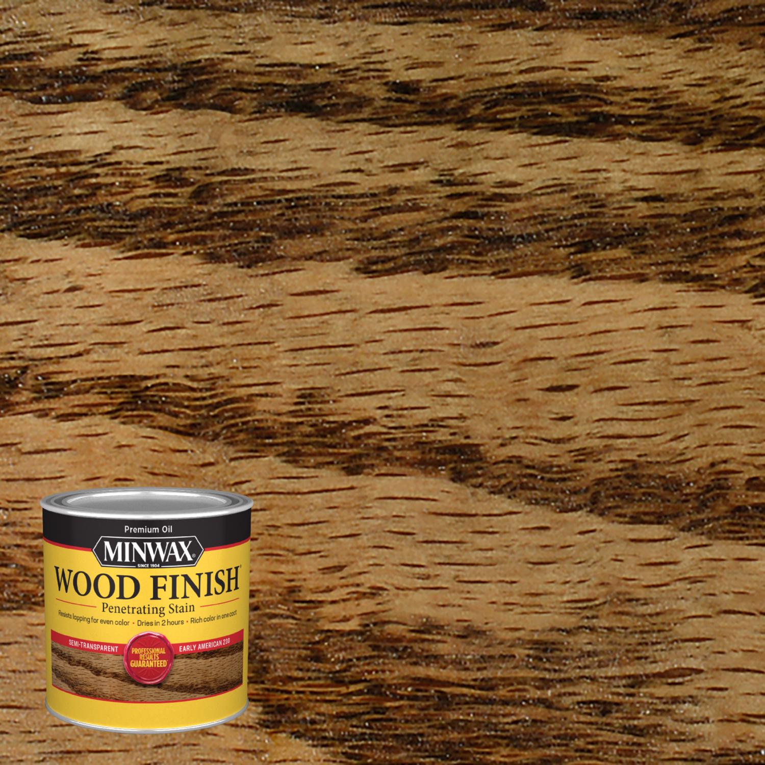 Minwax Wood Finish Semi-Transparent Early American Oil-Based Penetrating Wood Stain 0.5 pt