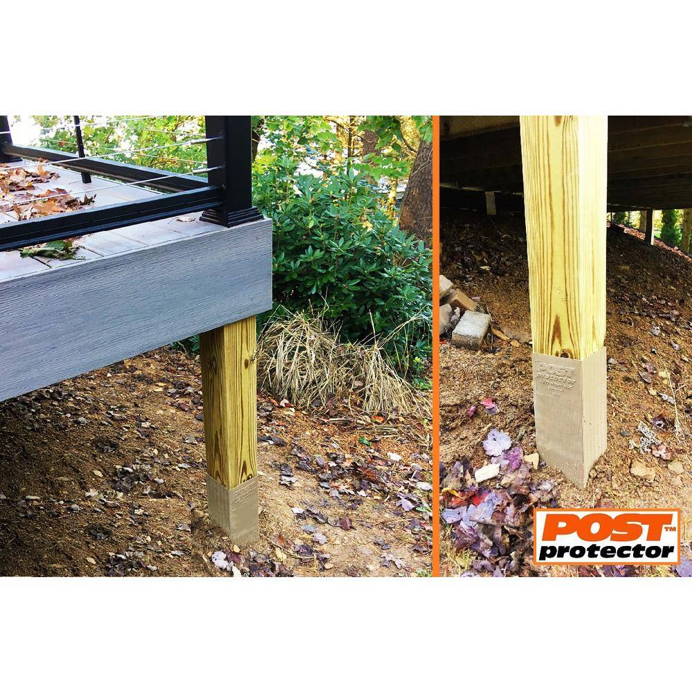 Post Protector 6 in. x 6 in. x 30 in. In-Ground Fence Post Decay Protection 6630