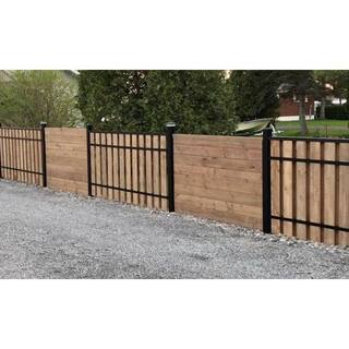 Slipfence 3 in. x 2 in. x 92.5 in. Black Aluminum Cap Rail for the Top of Slip Fence Vertical Fence System SF2-VCR93