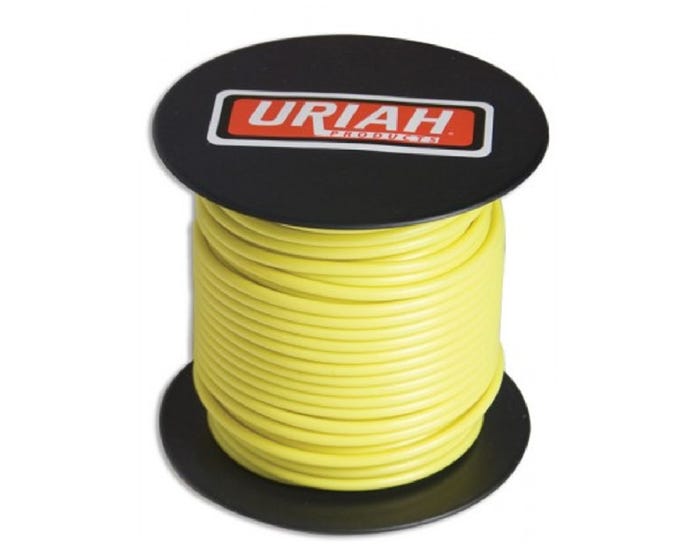 Uriah Products 14 AWG Yellow Insulated Stranded Primary Wire， 100 Spool - UA521440