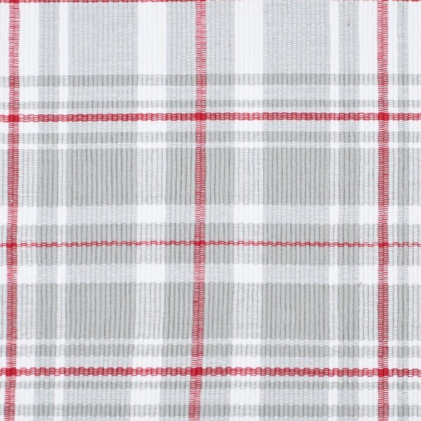 Sentiment Red White and Gray Plaid Woven Placemat Set of 6