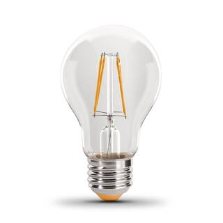 Feit Electric 25-Watt Equivalent A19 Medium E26 Base Dimmable Filament Orange Colored LED Clear Glass Light Bulb (12-Pack) A19TOLED12