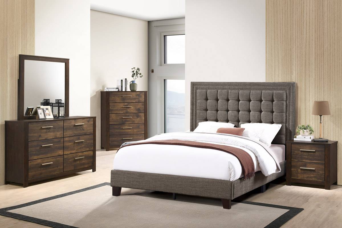 Elegant Tufted Bed Frame F9586-7