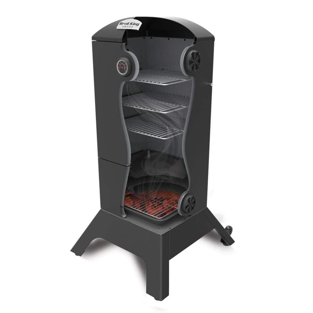 Broil King Smoke Vertical Charcoal Smoker in Black