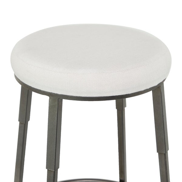 Grey Metal Industrial Counter Stool - 16 x 16 x 30