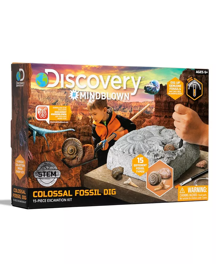 Discovery #MINDBLOWN ColossalFossil Dig Set  15-Piece Archeology Excavation Kit