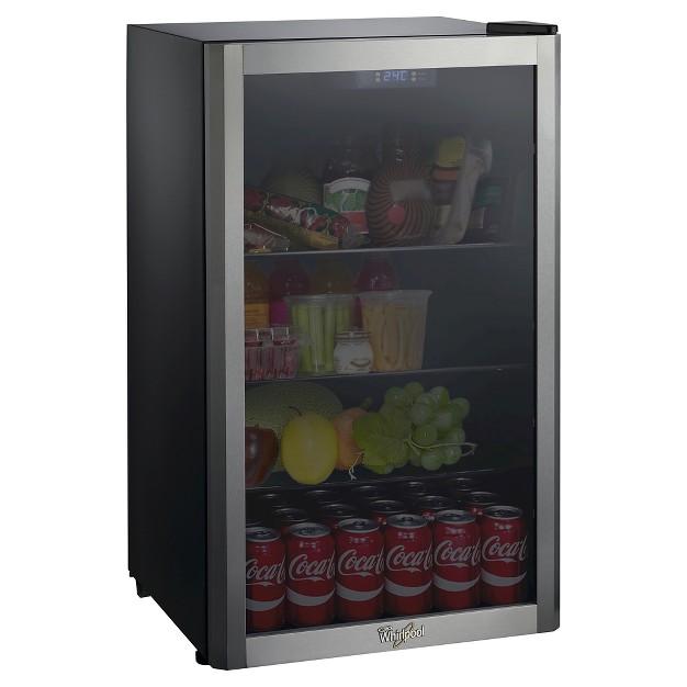 Whirlpool 3 6 Cu Ft Mini Refrigerator Beverage Center Stainless Steel Whb36s