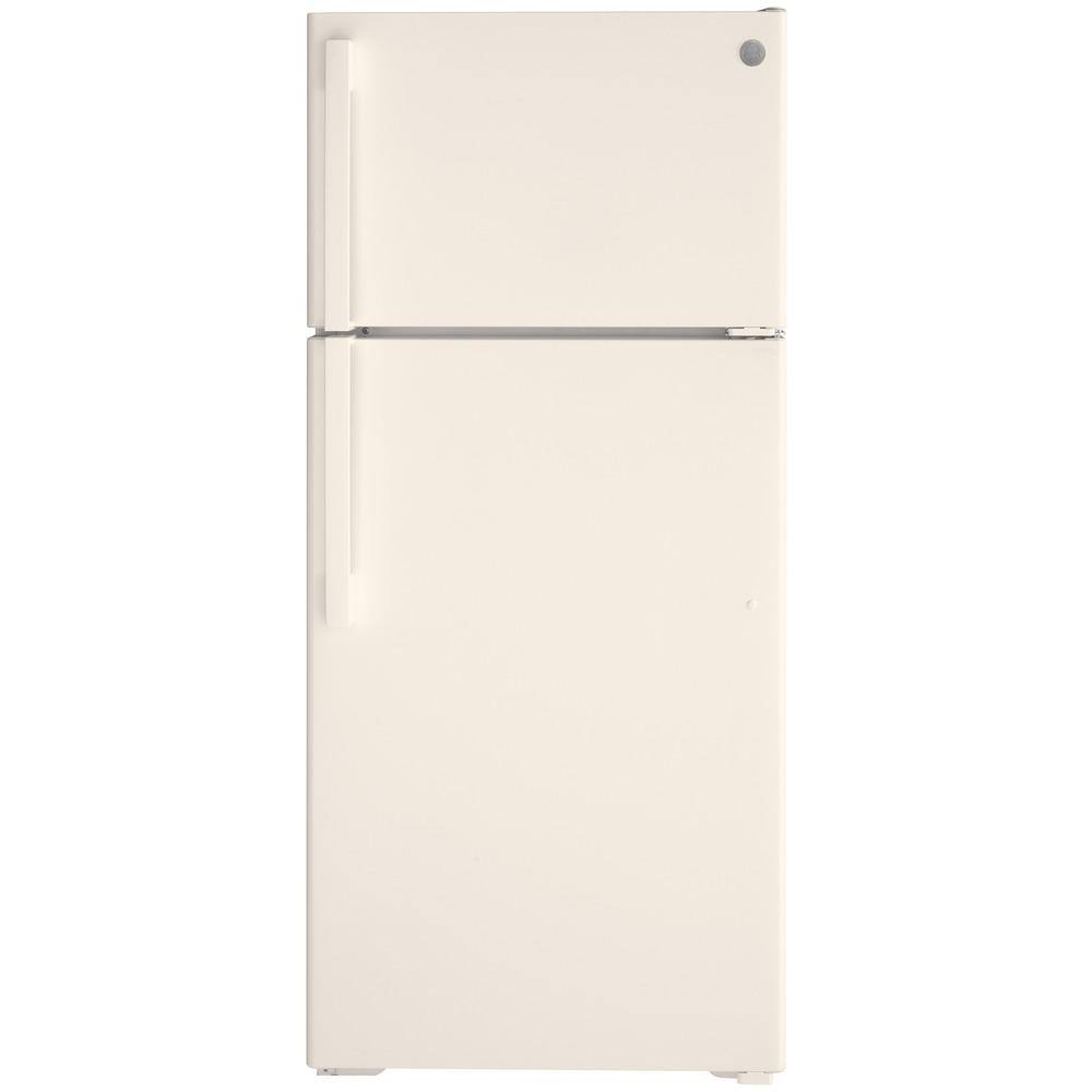 GE 16.6 cu. ft. Top Freezer Refrigerator in Bisque ENERGY STAR GTE17DTNRCC