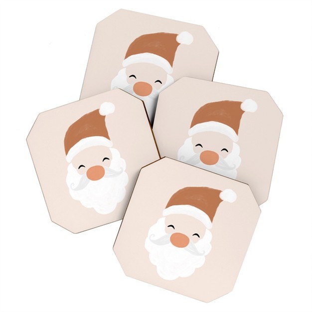 Orara Studio Santa Claus Painting Coaster Set deny Designs