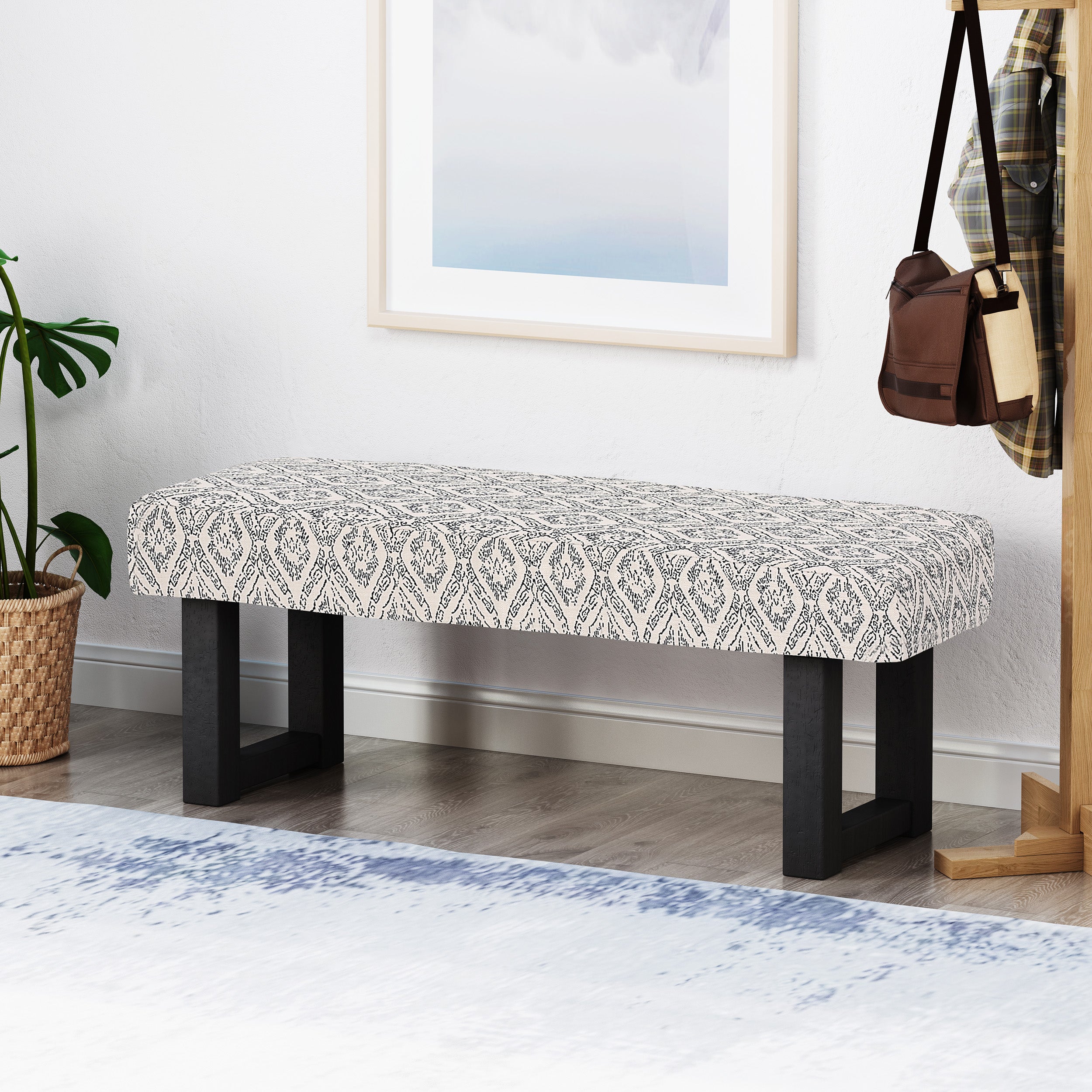 Shelby Boho Fabric Bench