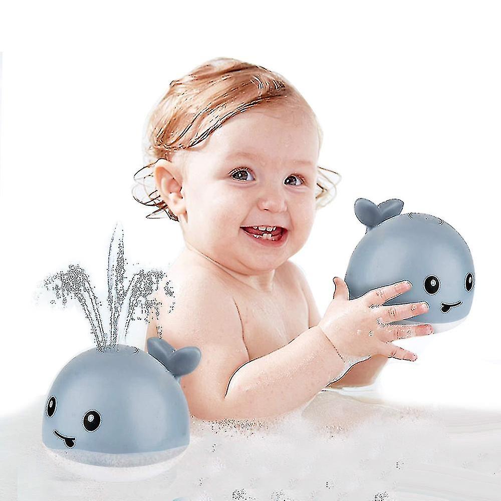 Baby Bath Toys Whale Automatic Spray Water Bath Toy With Led Light Induction Sprinkler Bathtub Shower Toy