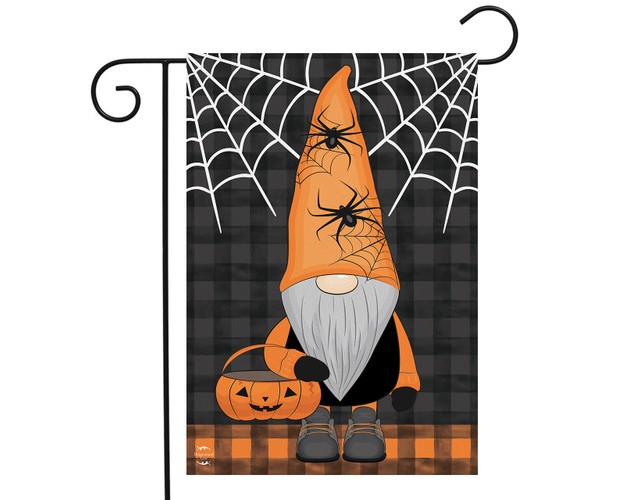 Briarwood Lane Trick Or Treat Gnome Halloween Burlap Garden Flag