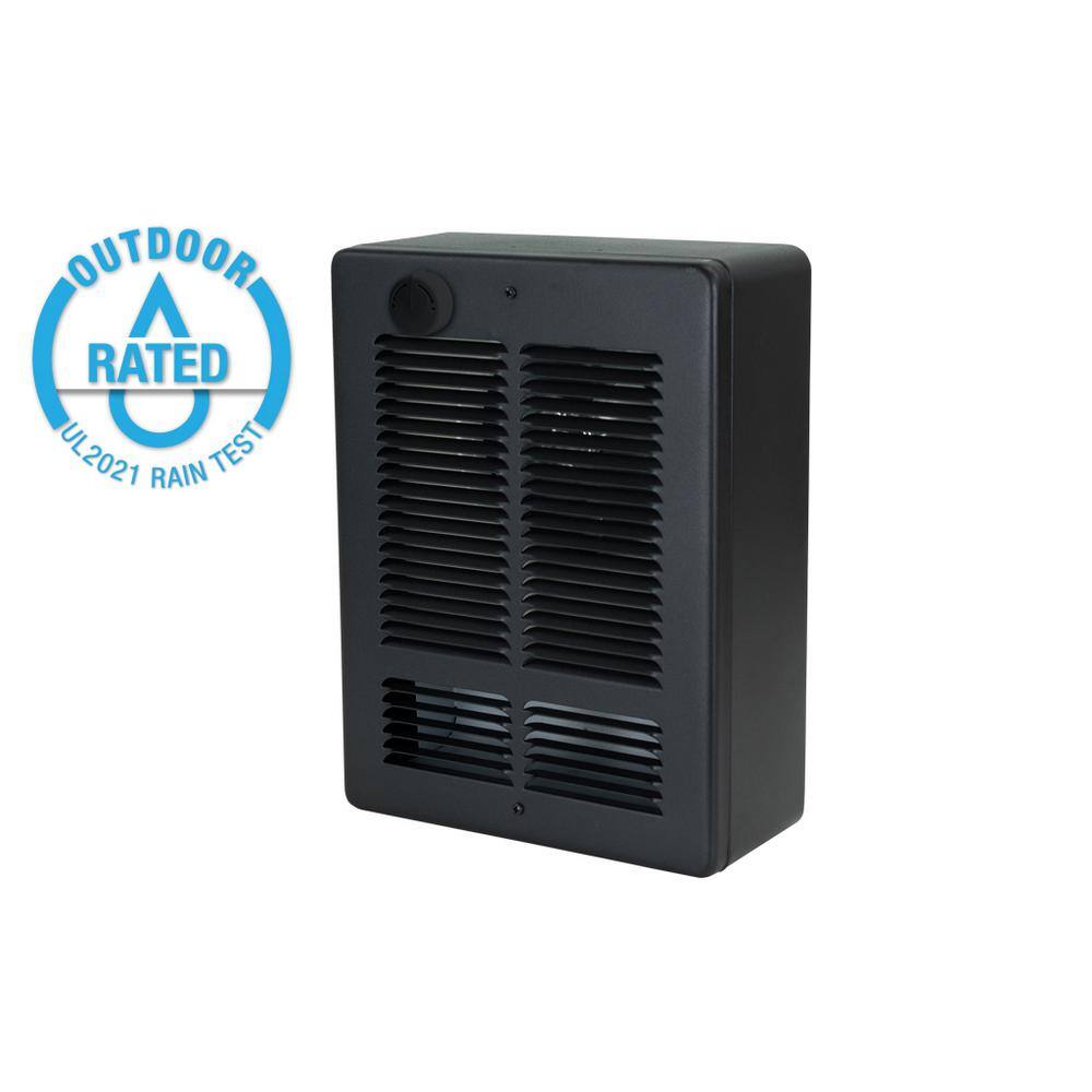 King Electric WSC 120-Volt 1500-Watt750-Watt Outdoor Rated Surface Mounted Wall Heater with SP Thermostat and Grill Black WSC1215-T-B